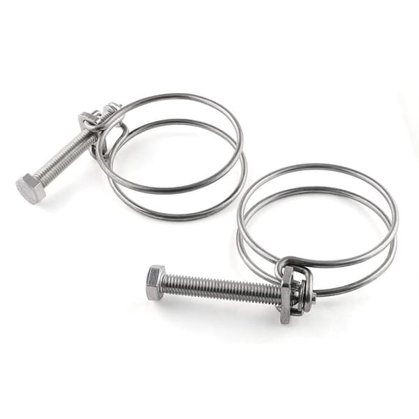 double wire hose clamps stainless steel