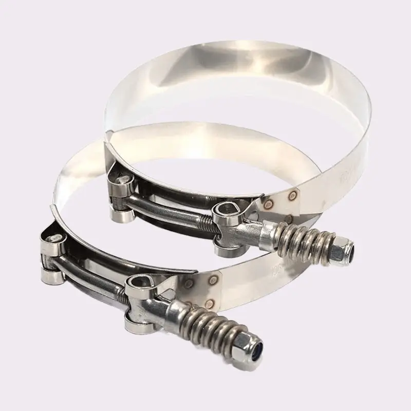 304 spring loaded t bolt hose clamps​