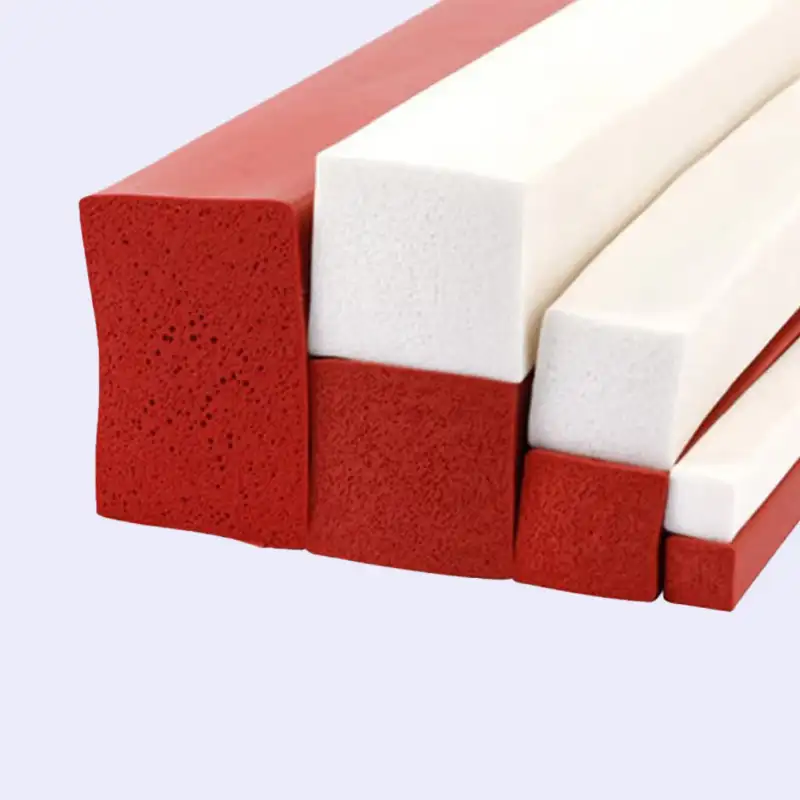 white silicone sponge seal strips