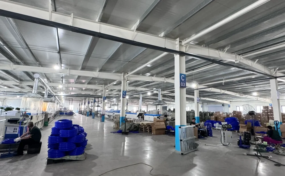 extruded production area